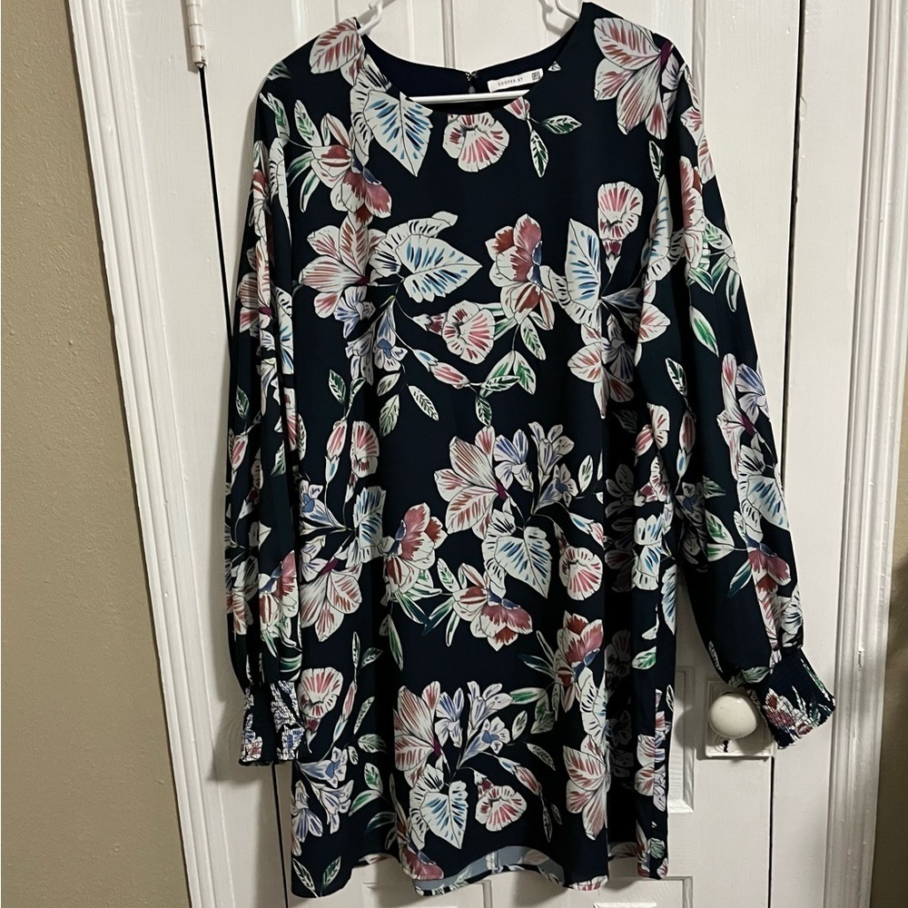 Cooper St Phantom Floral Dress Navy Blue Plus Size 18 P1